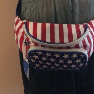 RWB Flag  fabric belted Bag